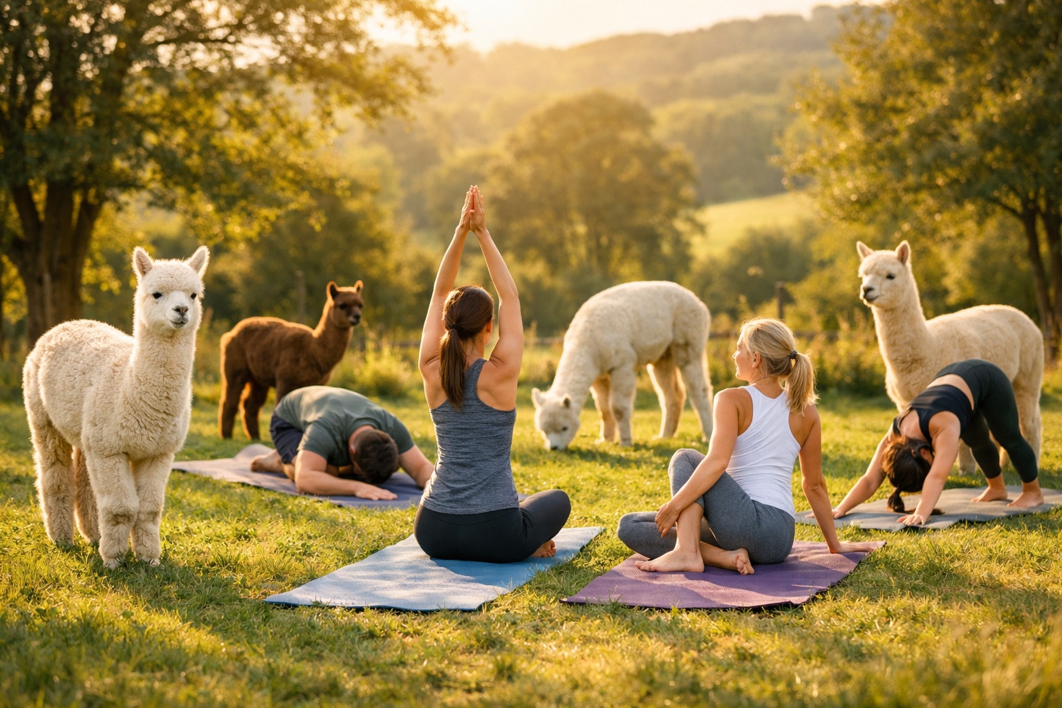 Yoga with Alpacas in Hampshire - Field Hire Guide