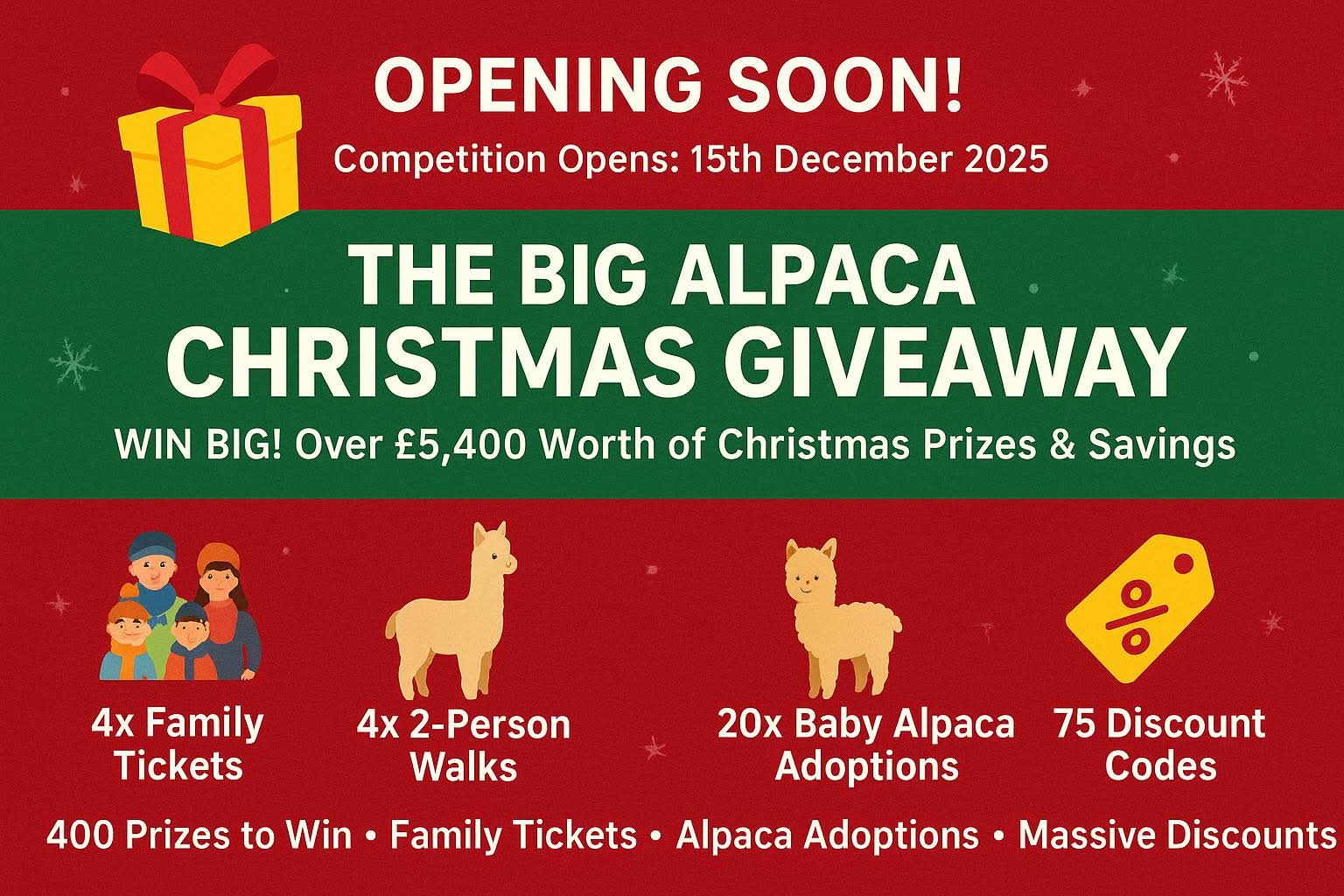 Win Amazing Christmas Prizes with Hampshire's Biggest Alpaca Giveaway 2025