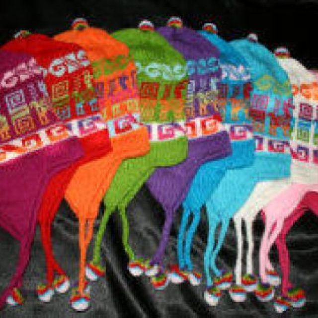 Alpaca hats from Peru - colourful alpaca wool hats, Hampshire UK, authentic farm shop