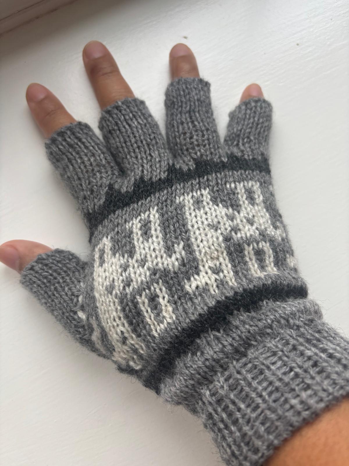 Fingerless Alpaca Gloves